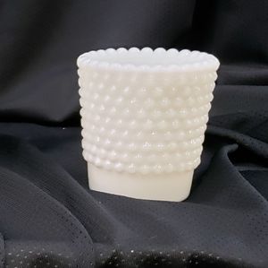 Milk Glass Toothpick Holder - Hobnail - Mint!